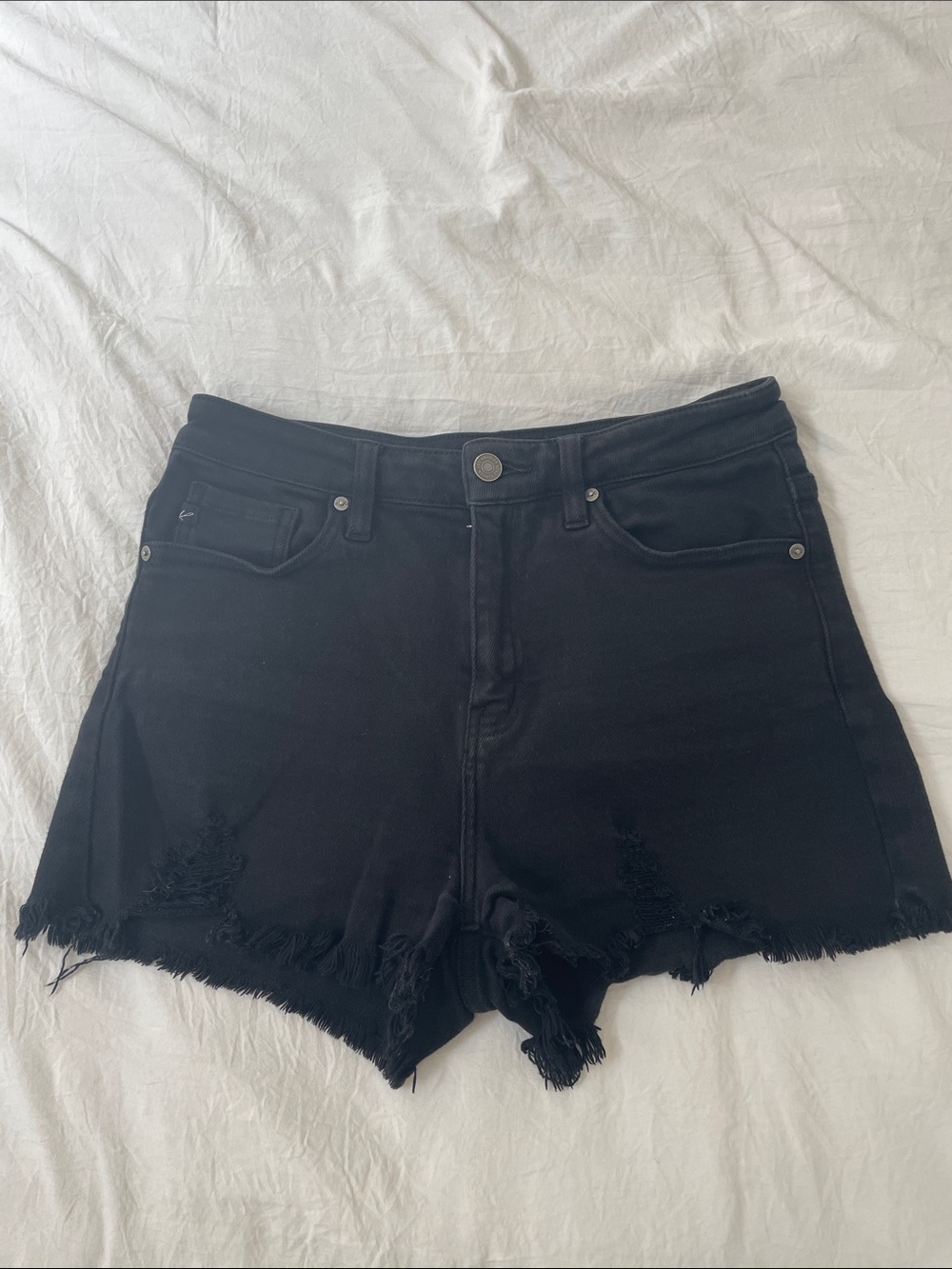 KanCan black Distressed High-Rise Women’s Denim Shorts